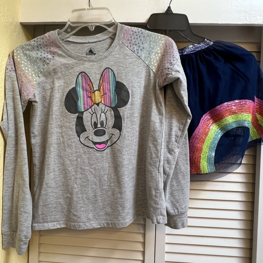 Disney Minnie Mouse Shirt with Skirt Lot